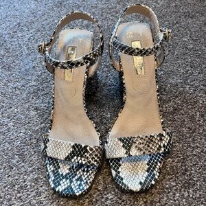 Primark Black and White Snake Print Heels